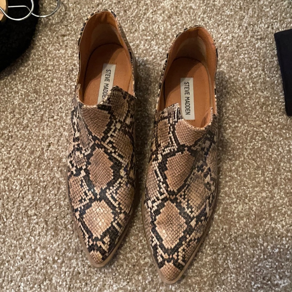 Steve Madden snake skin booties
